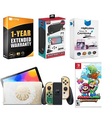 Nintendo Switch Oled Legend of Zelda: Tears of the Kingdom Edition with Mario & Luigi: Brothership, Surge Accessory Gaming Kit