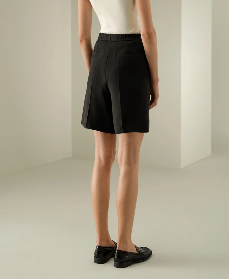 Lilysilk Women's Silk-Wool Blend Polished Shorts