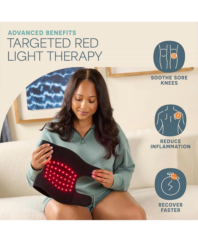 LifePro Infrared Red Light Therapy Knee Brace – Portable Knee Massager for Pain Relief, Stiffness & Recovery – Ideal for Athletes & Acti
