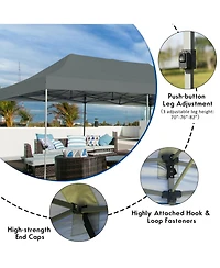 Gymax 10'x20' Pop up Canopy Tent Folding Heavy Duty Sun Shelter Adjustable W/Bag