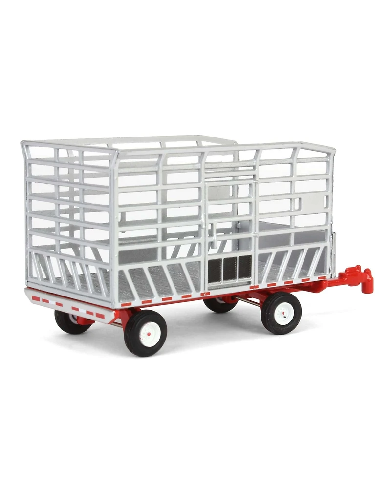 1/64 Bale Throw Wagon, Silver & Red Greenlight Down on the Farm Series 9