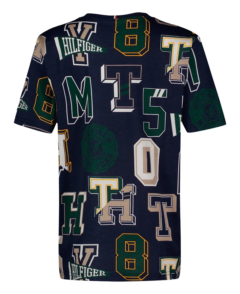 Tommy Hilfiger Little and Toddler Boys Collegiate Spots Short Sleeve T-Shirt