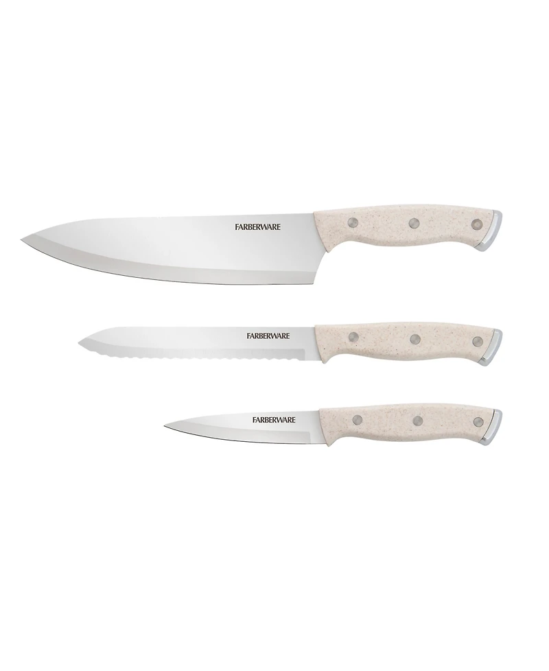 Farberware Triple Rivet 3-Piece Chef Knife Set