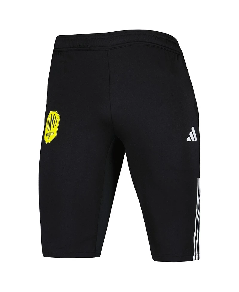 Adidas Men's Black Nashville Sc 2023 On-Field Training Aeroready Slim Fit Half Pants