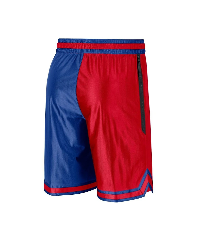 Nike Men's Royal/Red Philadelphia 76ers Courtside Versus Force Split Dna Performance Shorts