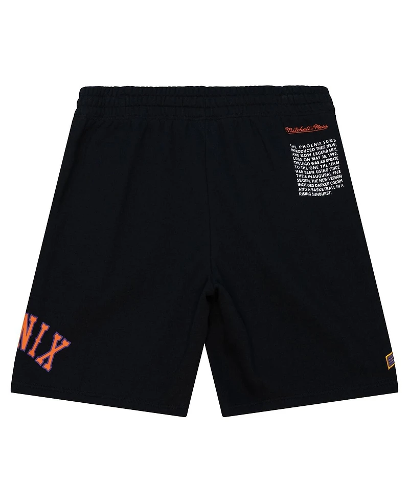 Mitchell & Ness Men's Black Phoenix Suns Team Origins Fleece Shorts