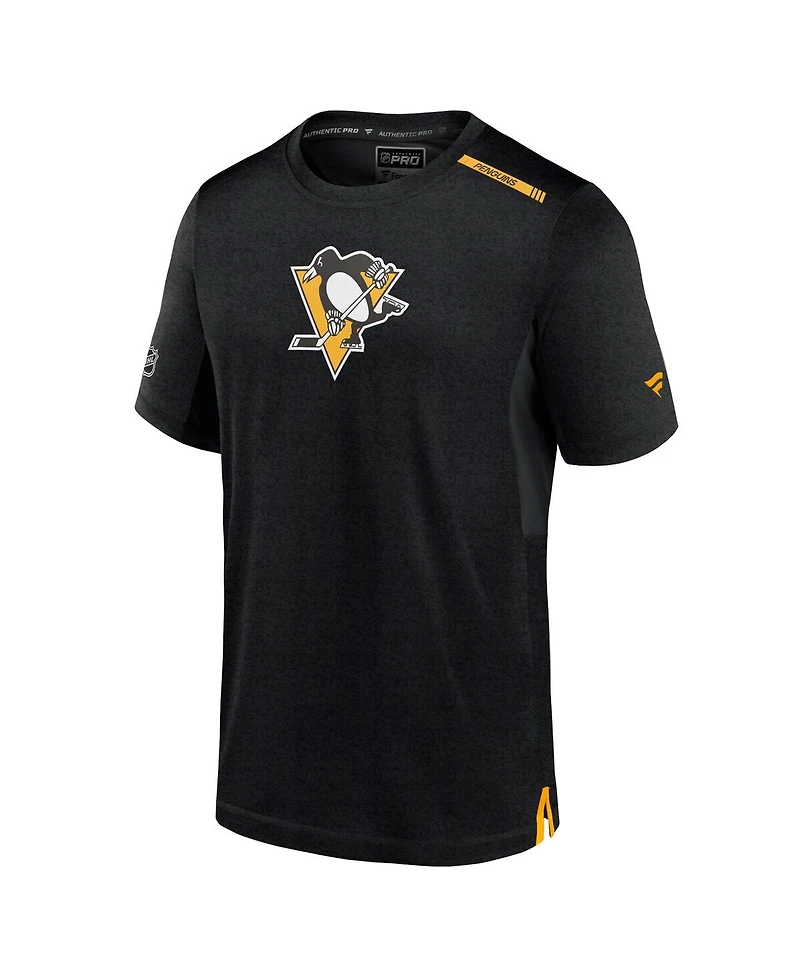 Fanatics Men's Black Pittsburgh Penguins Authentic Pro Performance T-Shirt
