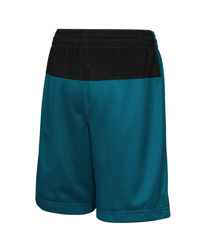 Outerstuff Big Boys and Girls Teal Jacksonville Jaguars Game Time Color-Block Shorts