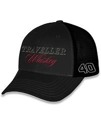 Jr Motorsports Official Team Apparel Men's Black Justin Allgaier Traveler Whiskey Sponsor Adjustable Hat