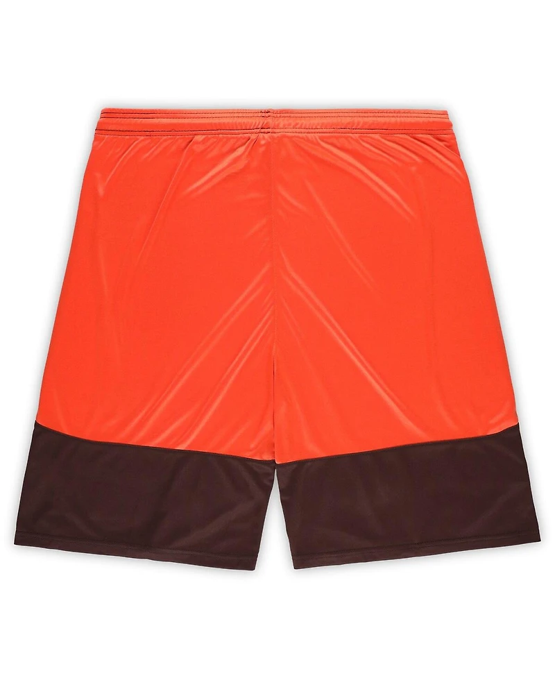 Fanatics Men's Brown/Orange Cleveland Browns Big Tall Launch Shorts