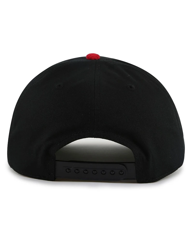 American Needle Men's Black/Red Chicago Blackhawks Burnett Adjustable Hat