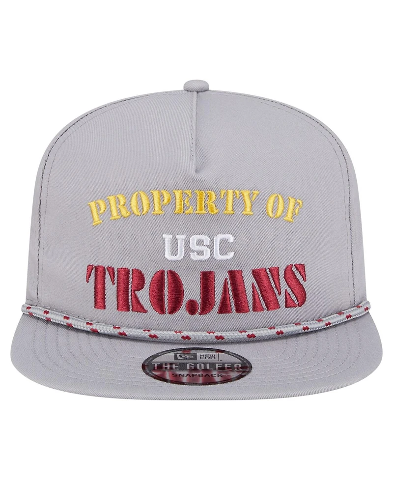 New Era Men's Gray Usc Trojans Golfer Vintage Adjustable Hat