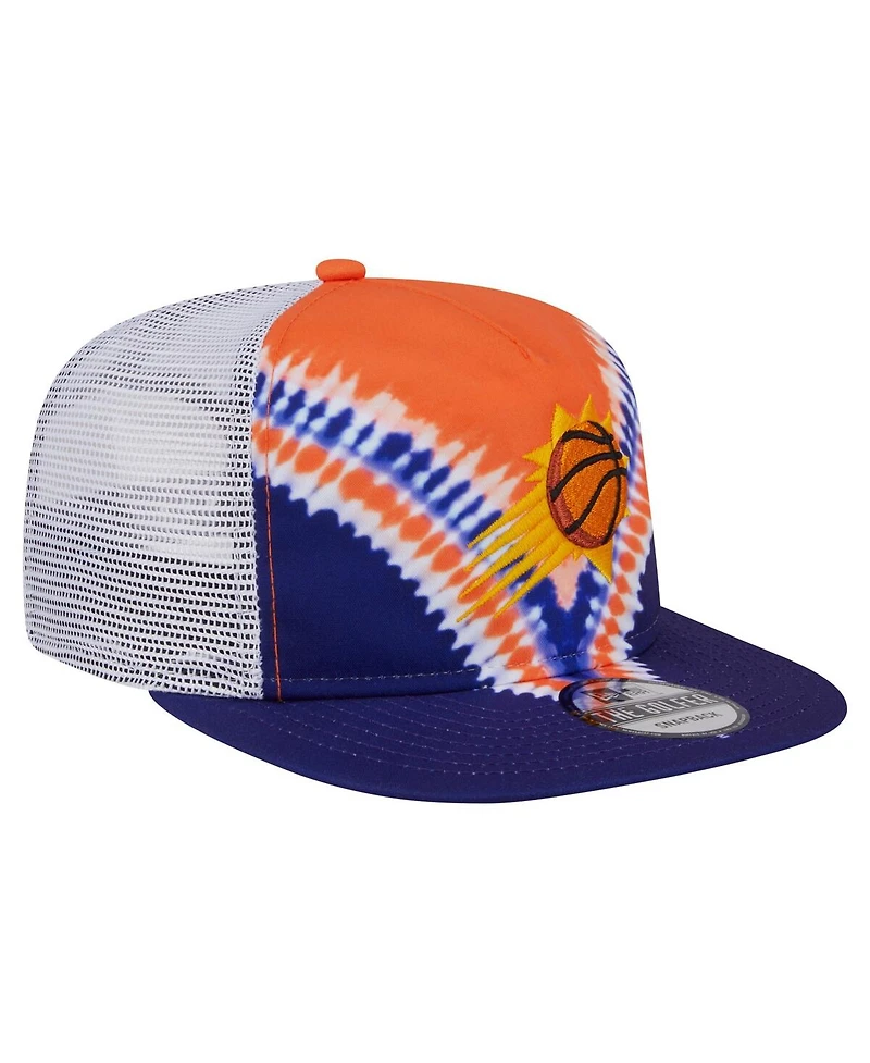 New Era Men's Purple/Orange Phoenix Suns Throwback Dye Golfer Snapback Hat