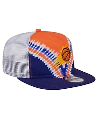 New Era Men's Purple/Orange Phoenix Suns Throwback Dye Golfer Snapback Hat