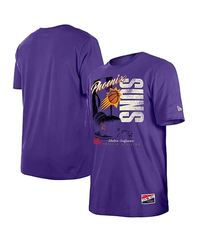 New Era Men's Purple Phoenix Suns Distressed Throwback Vintage Color Pack T-Shirt