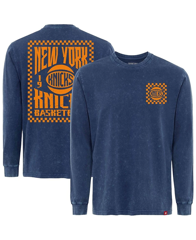 Sportiqe Men's Blue New York Knicks Bono Long Sleeve T-Shirt