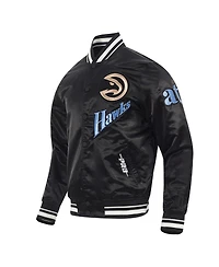 Pro Standard Men's Black Atlanta Hawks 2024/25 City Edition Satin Full-Snap Jacket