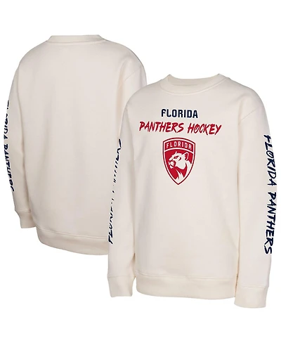 Outerstuff Big Boys and Girls Cream Florida Panthers Star Power Pullover Sweatshirt