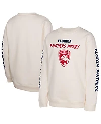 Outerstuff Big Boys and Girls Cream Florida Panthers Star Power Pullover Sweatshirt