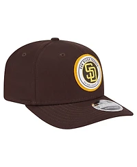 New Era Men's Brown San Diego Padres Circle Patch 9SEVENTY Stretch-Snap Hat