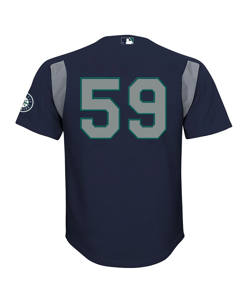 Mitchell & Ness Toddler Felix Hernandez Navy Seattle Mariners Throwback Mesh Batting Practice Jersey