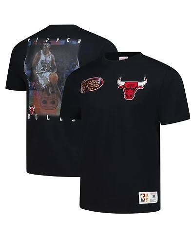Mitchell & Ness Men's Black Scottie Pippen Chicago Bulls Hardwood Classics Nba Legends T-Shirt