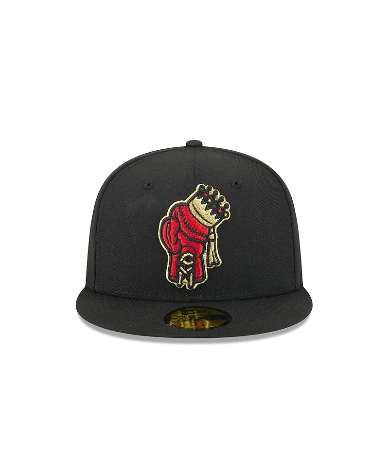 New Era Men's Black Spokane Indians Theme Nights 59FIFTY Fitted Hat