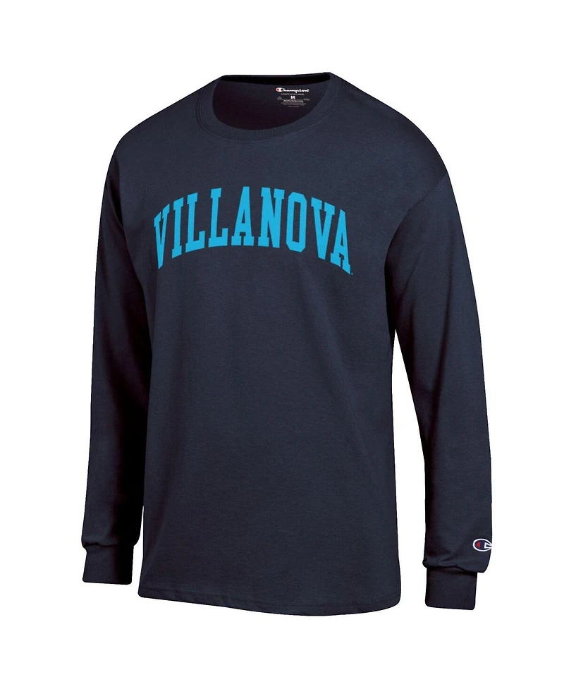 Champion Men's Navy Villanova Wildcats Basic Arch Long Sleeve T-Shirt