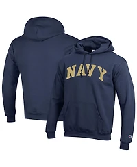 Champion Men's Navy Navy Midshipmen Basic Arch Fleece Pullover Hoodie