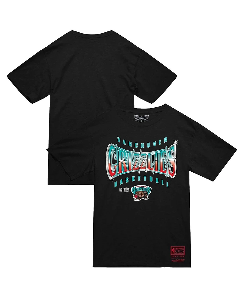 Mitchell & Ness Men's Black Vancouver Grizzlies Worldwide Collection Glow Up T-Shirt