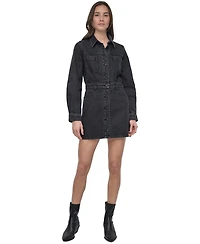 Dkny Jeans Women's Button-Down Long-Sleeve Denim Dress - Nsx