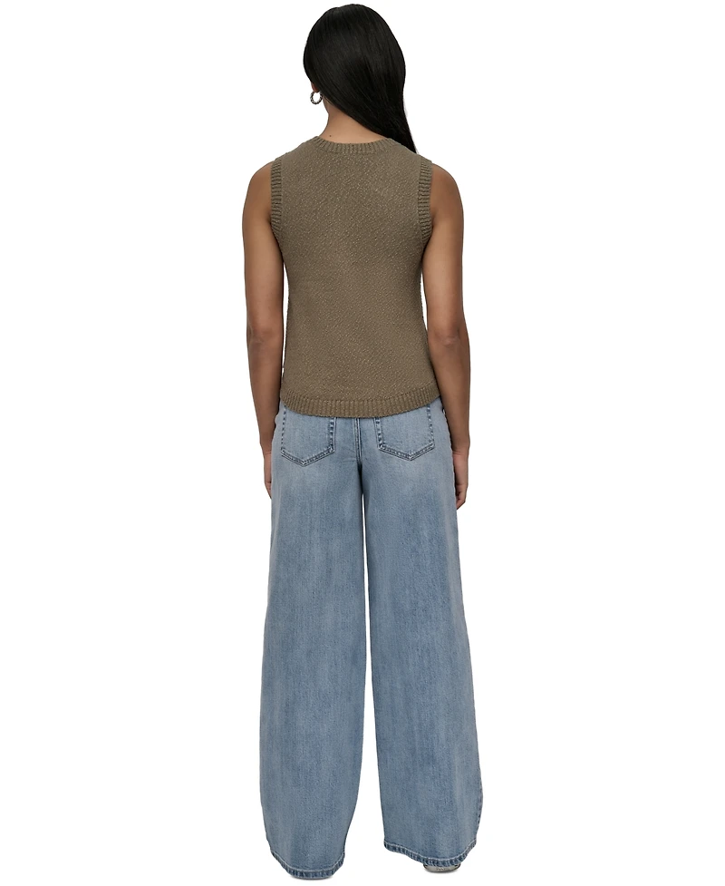 Dkny Jeans Women's Cotton Boucle Sleeveless Sweater - Kj5