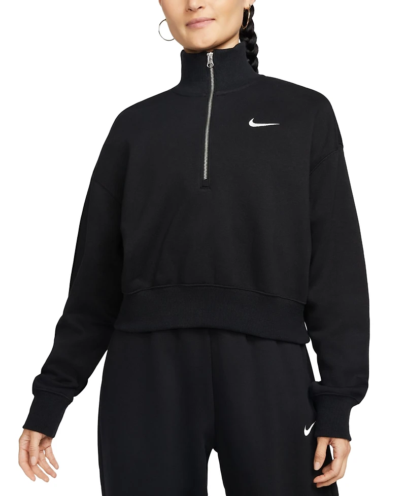 Nike Sportswear Women's Phoenix Fleece Quarter-Zip Cropped Sweatshirt