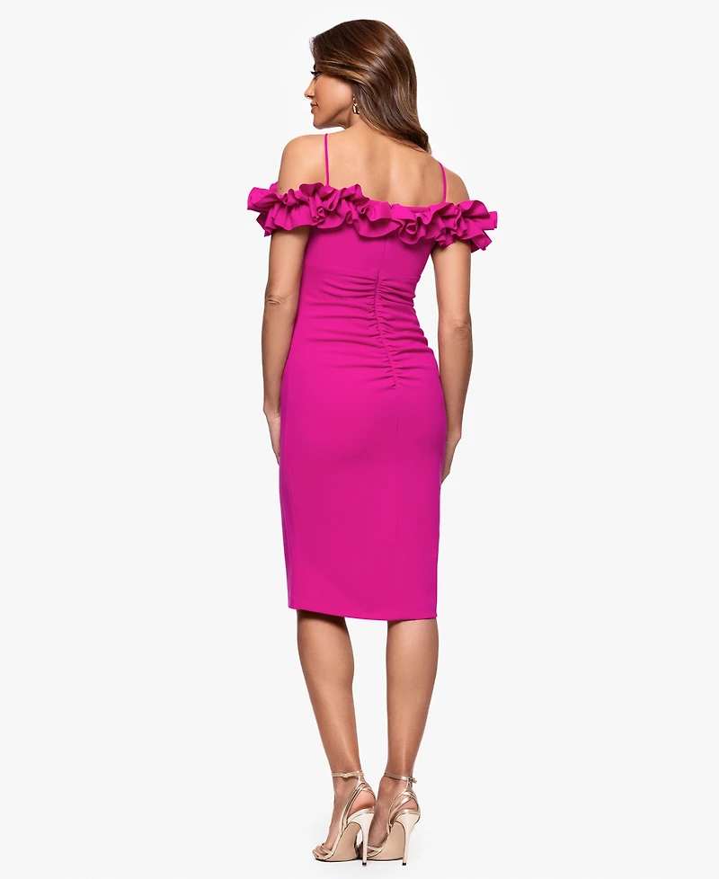 Xscape Women's Ruffled Off-The-Shoulder Sheath Dress