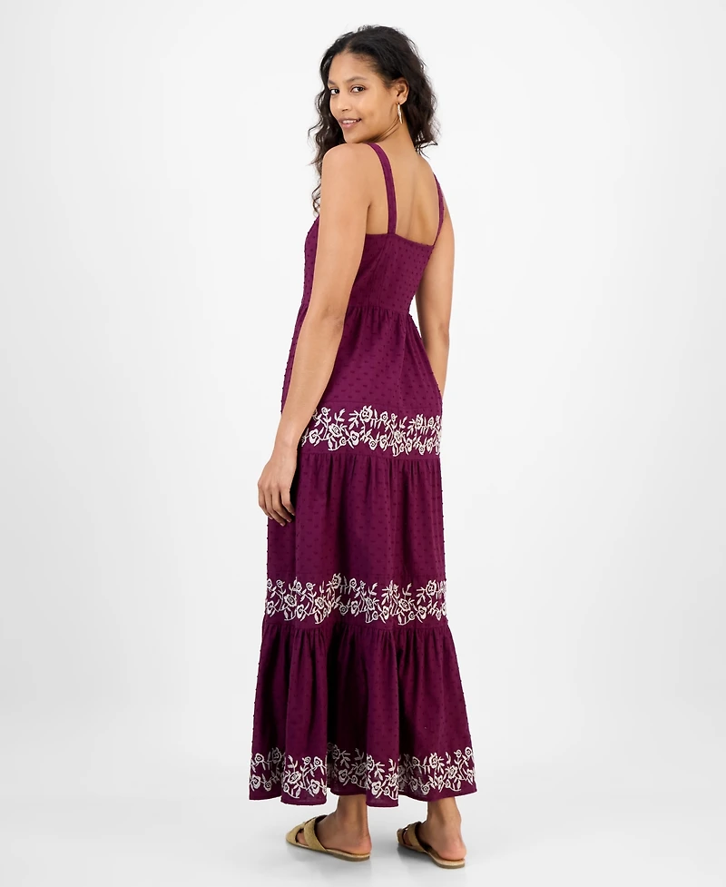 And Now This Women's Embroidered Cotton Maxi Dress, Exclusively at Macy's