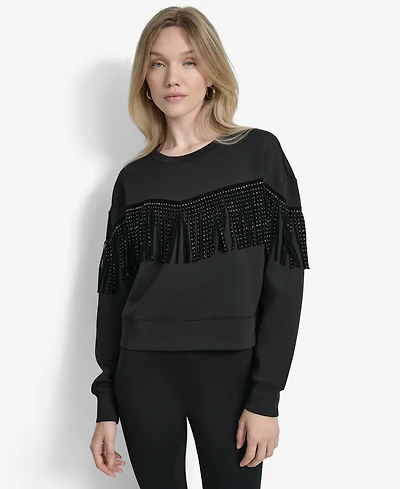 L/S Studded Fringe Pullo