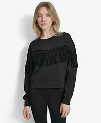 L/S Studded Fringe Pullo