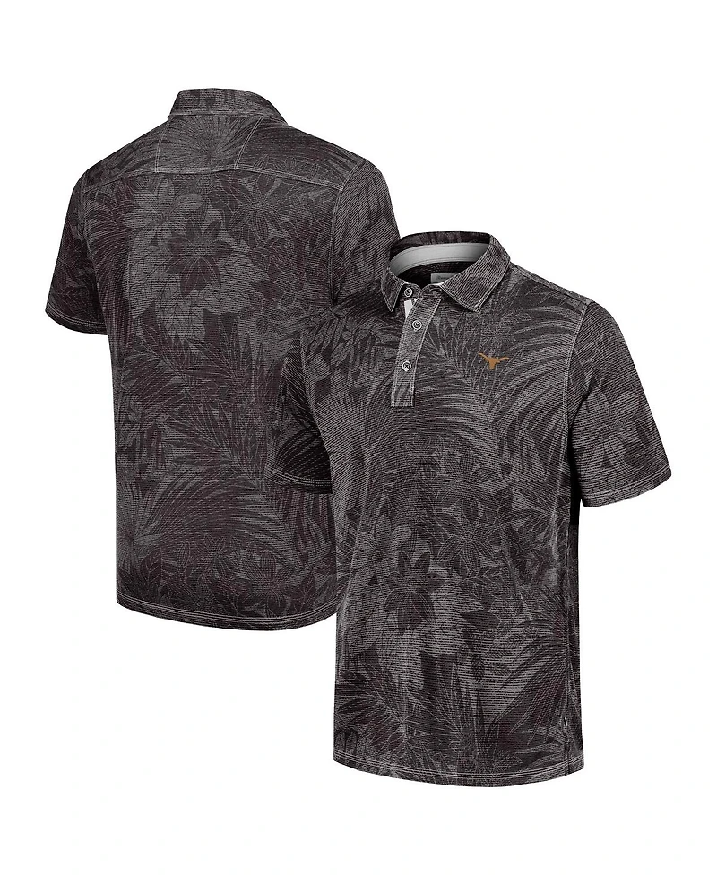 Tommy Bahama Men's Black Texas Longhorns Sport Santiago Paradise Polo Shirt