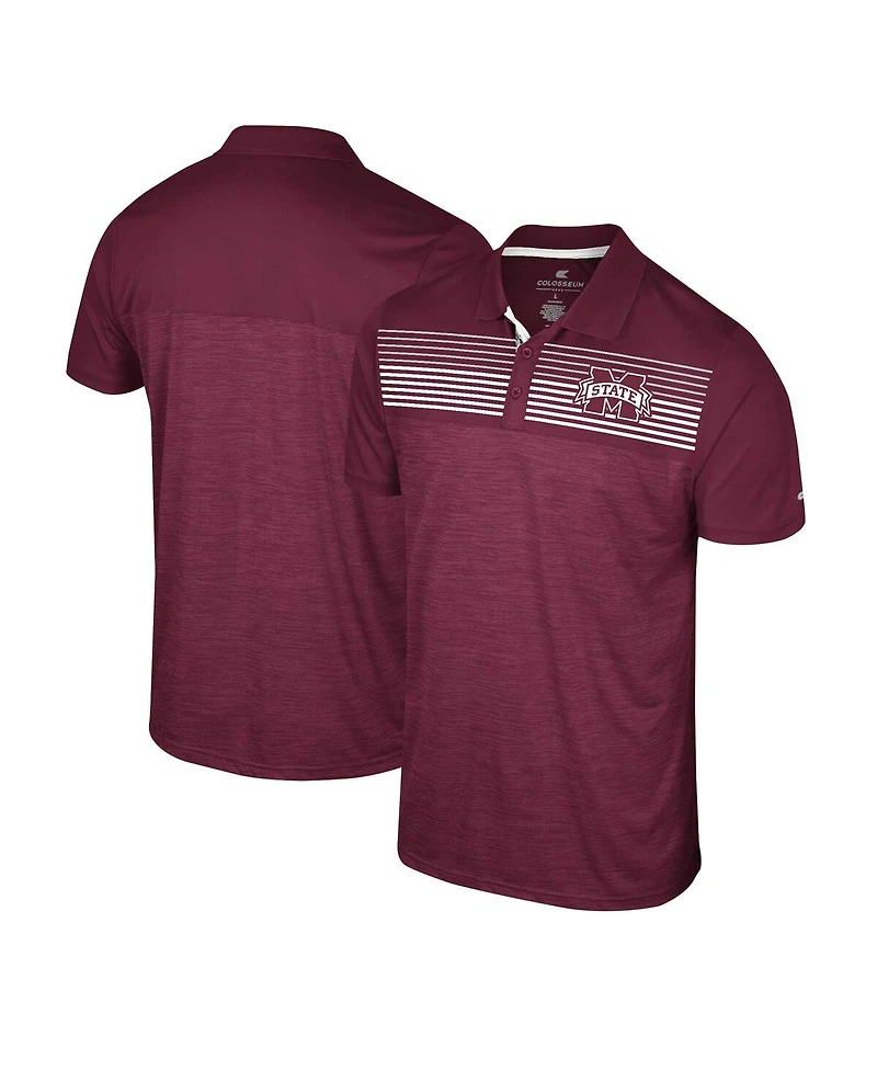 Colosseum Men's Maroon Mississippi State Bulldogs Langmore Polo Shirt