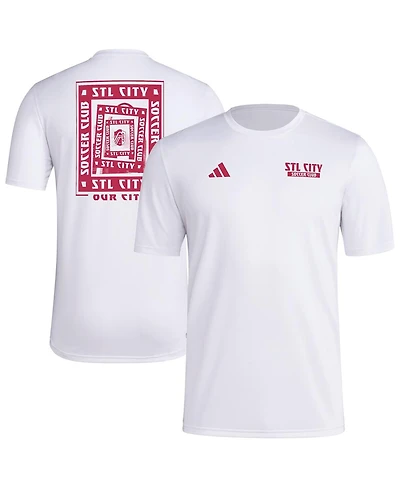 Adidas Men's White St. Louis City Sc Local Wrap T-Shirt