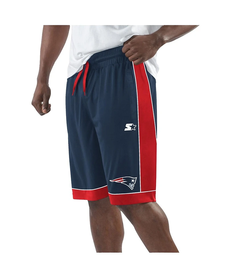Starter Men's Navy/Red New England Patriots Fan Favorite Fashion Shorts