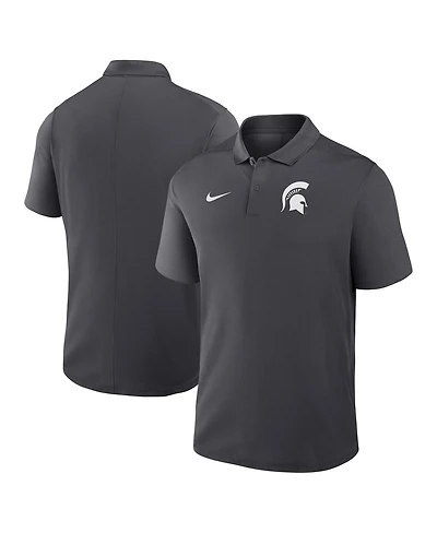 Nike Men's Anthracite Michigan State Spartans Primetime Victory Primary Logo Performance Polo Shirt