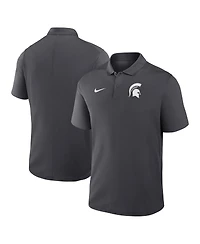Nike Men's Anthracite Michigan State Spartans Primetime Victory Primary Logo Performance Polo Shirt