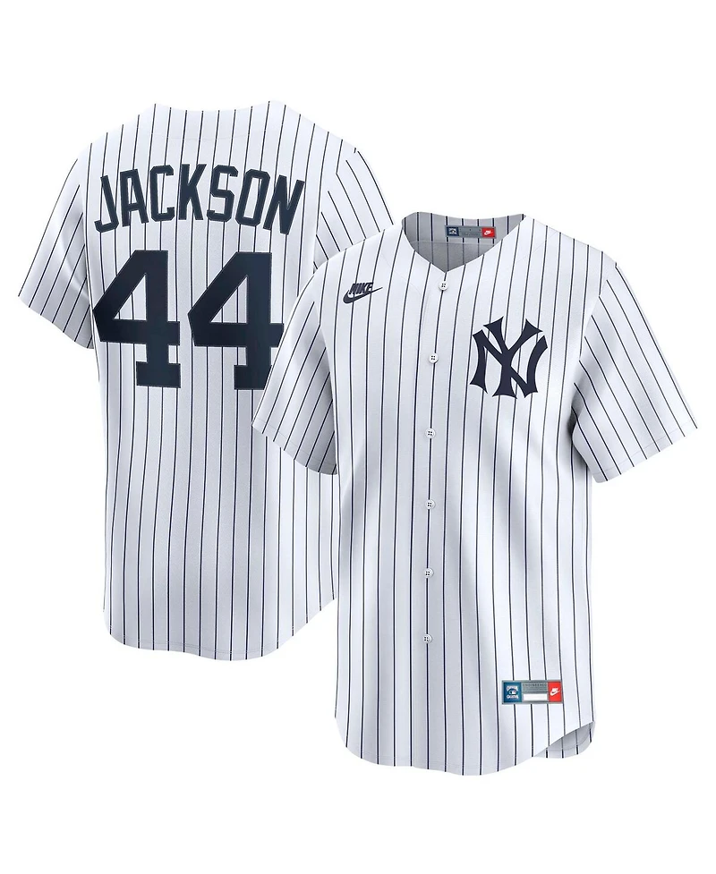 Nike Men's Reggie Jackson White New York Yankees Throwback Cooperstown Collection Limited Jersey