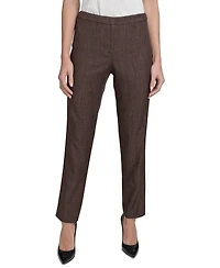 Calvin Klein Petite Mid Rise Straight-Leg Ankle Pants