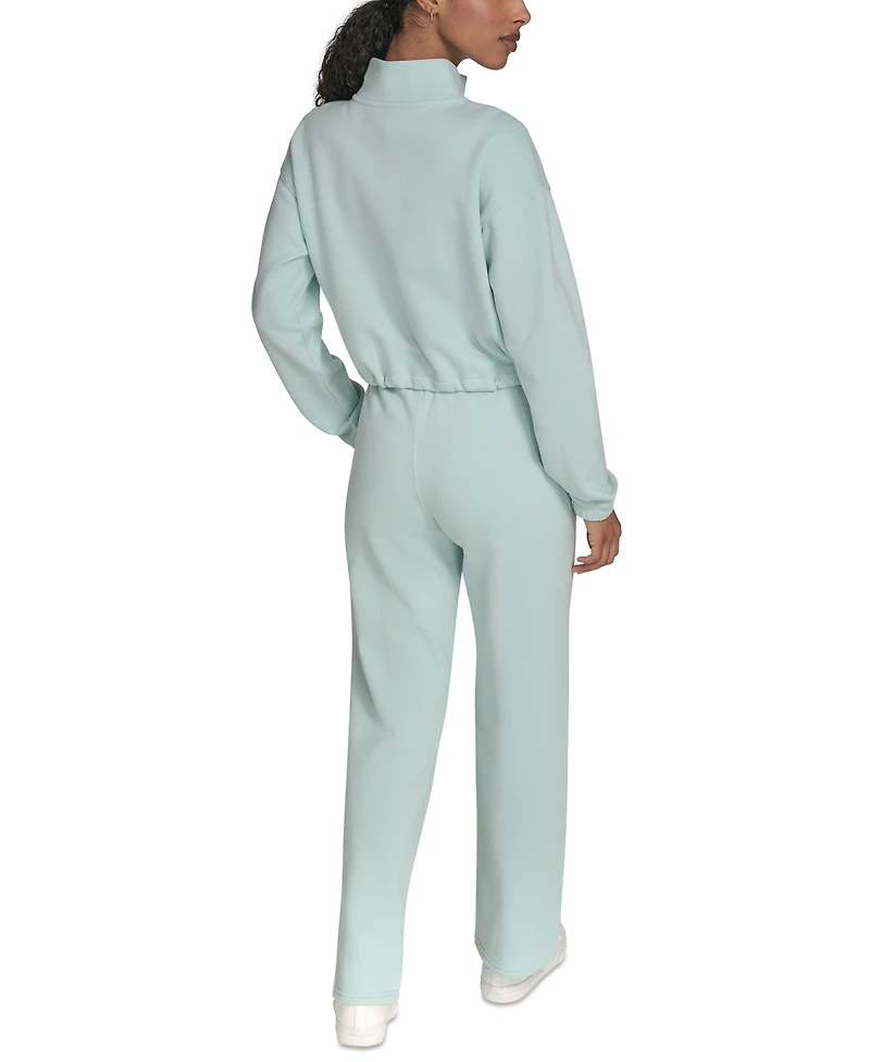 Calvin Klein Performance Women's Mini Triple Logo Fleece Half-Zip Pullover Sweatshirt
