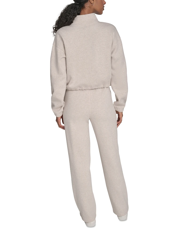 Calvin Klein Performance Women's Mini Triple Logo Fleece Half-Zip Pullover Sweatshirt