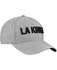 Fanatics Men's Heather Gray Los Angeles Kings Elements A-Frame Leather Strapback Hat