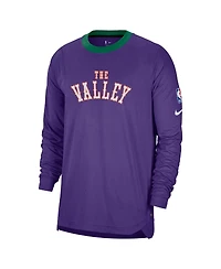 Nike Men's Purple Phoenix Suns 2024/25 City Edition Authentic Pregame Performance Long Sleeve Shooting T-Shirt