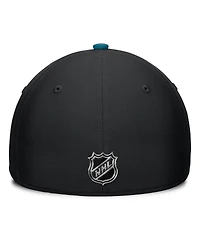 Fanatics Men's Black/Teal San Jose Sharks Authentic Pro Rink Flex Hat